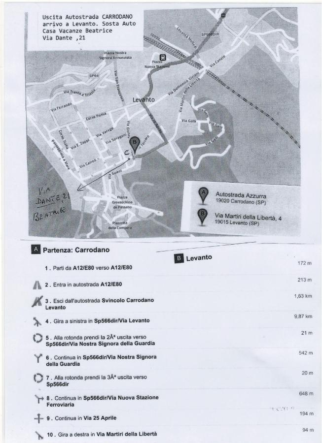 Beatrice Nel Centro Di Леванто Екстериор снимка